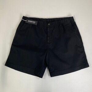 Bearbottom Black Out 7in. Chino Shorts Elastic Waist Casual Comfy Mens XXL‎